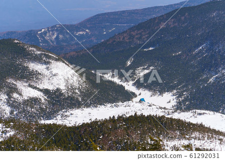 長野縣北八岳冬季山頂景色 61292031