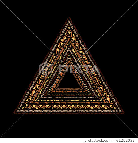 Frame with ethnic handmade ornament for your design Frame with ethnic handmade ornament for your design 61292055