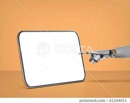 artificial intelligence cyborg or robot with blank 61294051