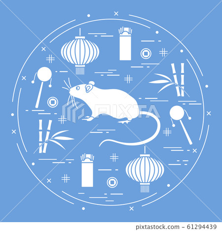 Chinese New Year Rat symbol 2020 calendar Festive 61294439