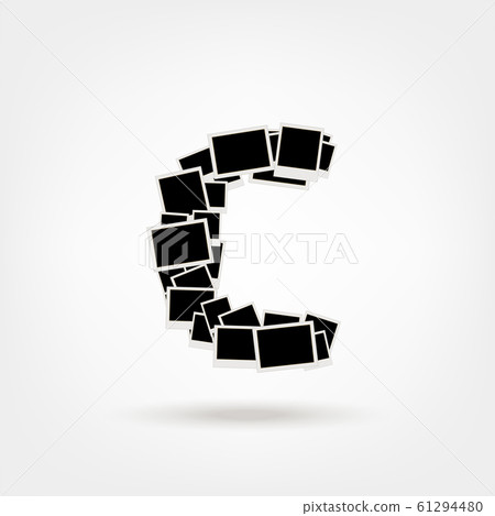 Letter C made from photo frames, insert your photos Letter C made from photo frames, insert your photos 61294480