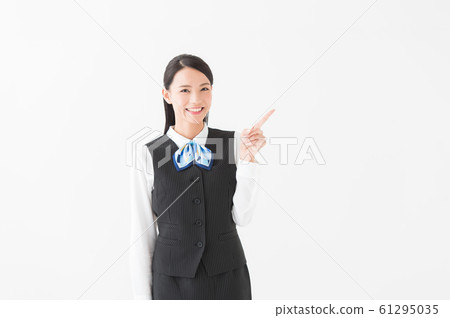 Woman in uniform (white background) Woman in uniform (white background) 61295035