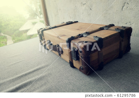 Old suitcase. travel bag vintage style 61295786