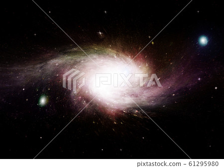 Stars, dust and gas nebula in a far galaxy 61295980