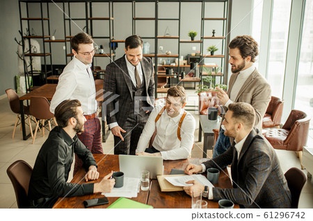 business leaders gathered in office business leaders gathered in office 61296742
