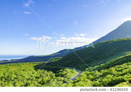 View from Shiretoko Pass in Hokkaido early morning View from Shiretoko Pass in Hokkaido early morning 61296830