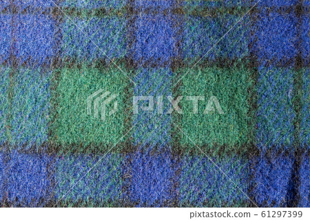 Green, blue, navy blue and black plaid texture pattern 61297399