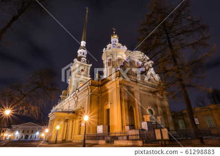 St. Petersburg Church Night view Petropavlovsk Fortress 61298883