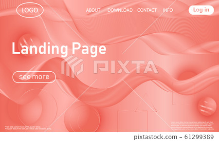 Landing page. Flow shape. Fluid background. Vector Landing page. Flow shape. Fluid background. Vector 61299389
