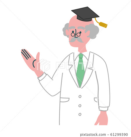 Doctor white coat senior male explanation Doctor white coat senior male explanation 61299390