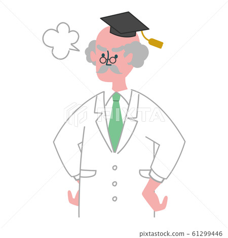 Doctor white coat senior male angry Doctor white coat senior male angry 61299446