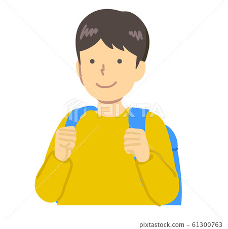 A boy carrying a backpack 61300763