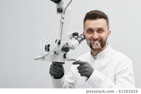 Front view of professional dentist on isolated background Front view of professional dentist on isolated background 61301029