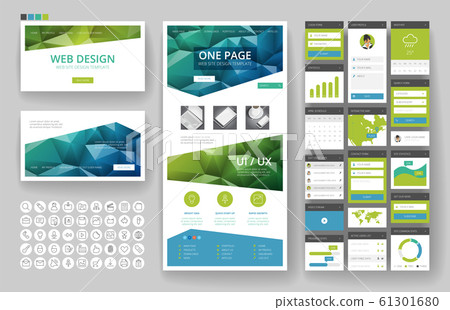 Website design template and interface elements Website design template and interface elements 61301680