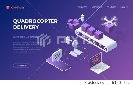 Landing page for drone delivery Landing page for drone delivery 61301702