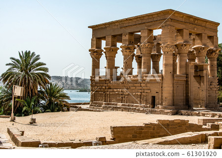 The temple of Isis from Philae at its current location on Agilkia Island in Lake Nasser, Egypt. 61301920