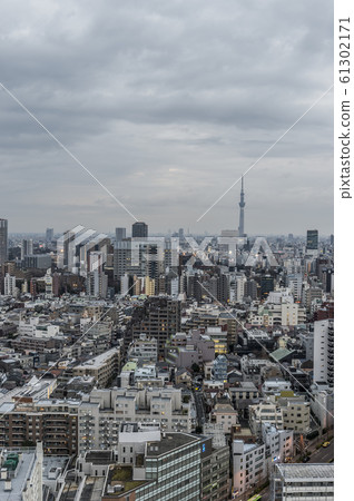 View of Tokyo on a cloudy day seen from Korakuen, Bunkyo-ku, Tokyo 61302171
