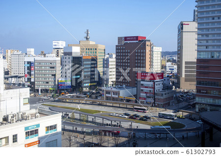 Oita station square rotary and city area 61302793
