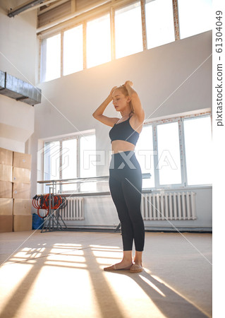 Young girl engaged art gymnastic Young girl engaged art gymnastic 61304049