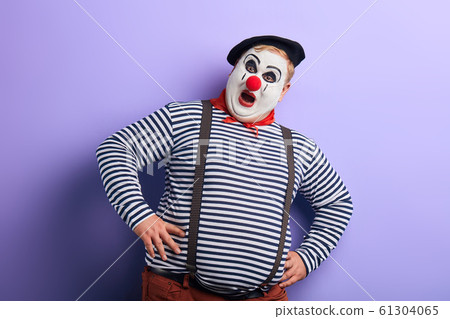 funny talented artist dancing during the holiday 61304065