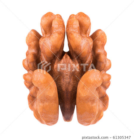 Walnut kernel isolate on a white background. Walnut kernel isolate on a white background. 61305347