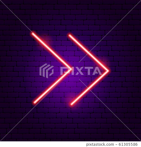 Double Line Arrow Neon Sign Double Line Arrow Neon Sign 61305586