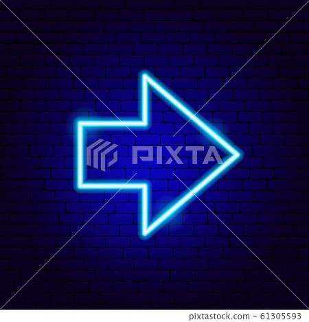 Heavy Arrow Neon Sign Heavy Arrow Neon Sign 61305593