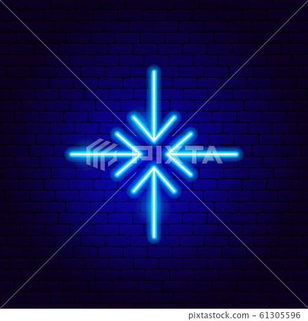 Four Arrow In Neon Sign Four Arrow In Neon Sign 61305596
