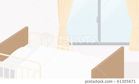 Nursing bed background illustration_window_yellow_16: 9 Nursing bed background illustration_window_yellow_16: 9 61305671