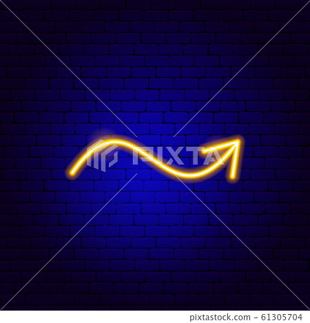 Wave Arrow Neon Sign Wave Arrow Neon Sign 61305704