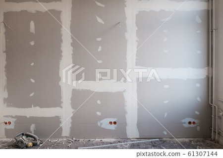 drywall background during flat renovation - dry wall room renovation drywall background during flat renovation - dry wall room renovation 61307144