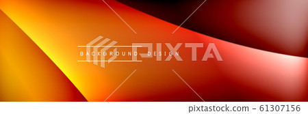 Flowing waves with 3d shadow effects and fluid gradients. Dynamic trendy abstract background. Vector Illustration Flowing waves with 3d shadow effects and fluid gradients. Dynamic trendy abstract background. Vector Illustration 61307156