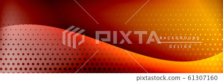 Flowing waves with 3d shadow effects and fluid gradients. Dynamic trendy abstract background. Vector Illustration Flowing waves with 3d shadow effects and fluid gradients. Dynamic trendy abstract background. Vector Illustration 61307160