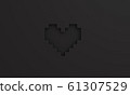 3D heart background wallpaper black 61307529