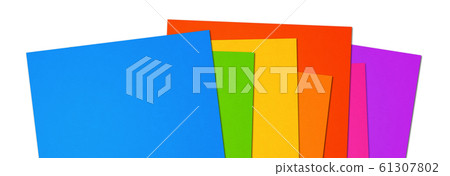 Colorful rainbow Blank A4 paper sheet banner 61307802