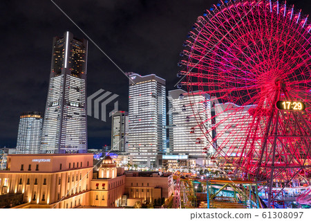 《神奈川縣》橫濱港未來・整棟建築的夜景《 2019》 《神奈川縣》橫濱港未來・整棟建築的夜景《 2019》 61308097