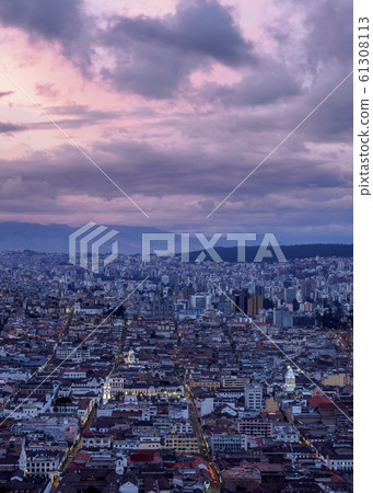 Quito at dusk, Ecuador 61308113