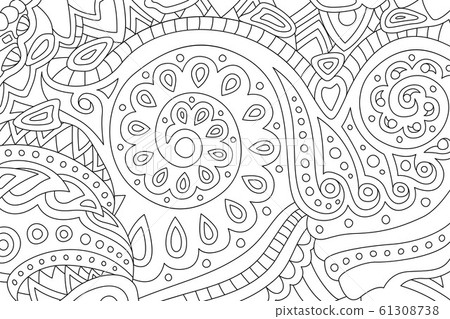 Art for coloring book page with abstract pattern Art for coloring book page with abstract pattern 61308738