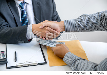 Bribery and corruption concept, bribe in the form 61309507