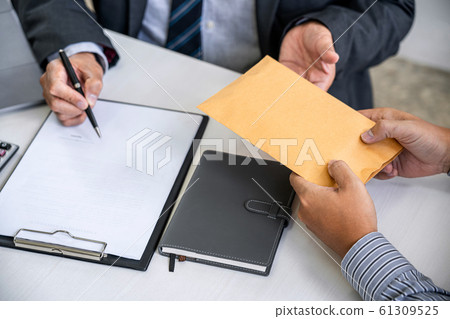 Bribery and corruption concept, bribe in the form 61309525
