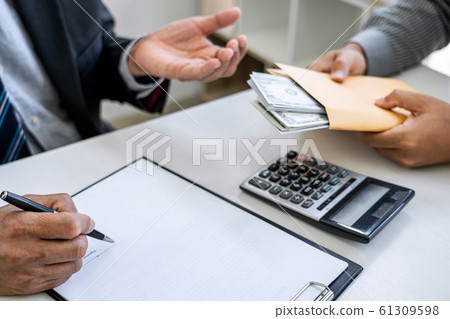 Bribery and corruption concept, bribe in the form 61309598
