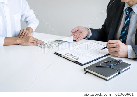 Bribery and corruption concept, bribe in the form 61309601