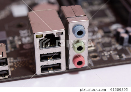 Lan socket RJ 45 and Audio output socket on Lan socket RJ 45 and Audio output socket on 61309895