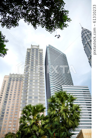 Modern high-rise buildings made of glass and Modern high-rise buildings made of glass and 61310233