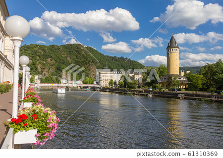 View of the spa town Bad Ems at the river Lahn in View of the spa town Bad Ems at the river Lahn in 61310369