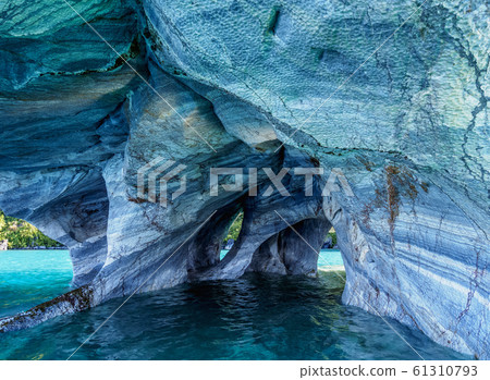 Marble Caves in Patagonia, Chile Marble Caves in Patagonia, Chile 61310793