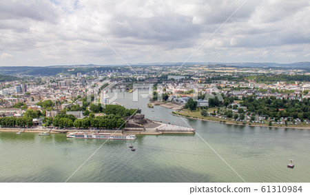 The German Corner (Deutsches Eck) monument in The German Corner (Deutsches Eck) monument in 61310984