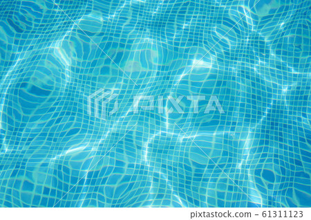 Bright blue bottom of swimming pool Bright blue bottom of swimming pool 61311123