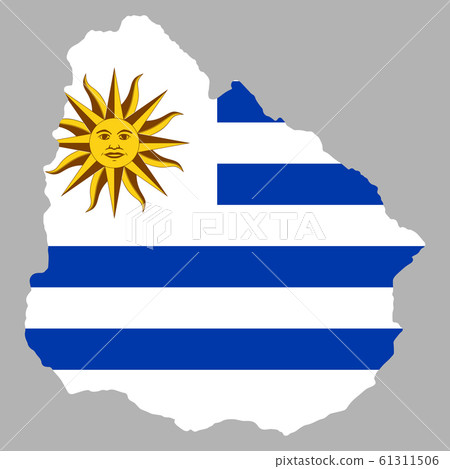 Uruguay Map flag Vector illustration eps 10 61311506