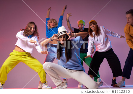Teenage girl dancing hip-hop studio series 61312250